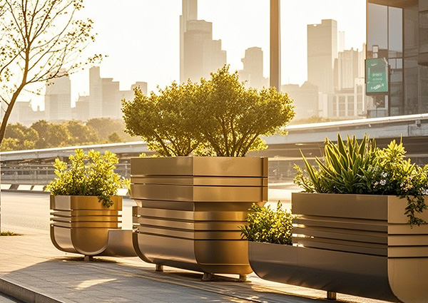 成都双流区商铺外摆隔断花箱