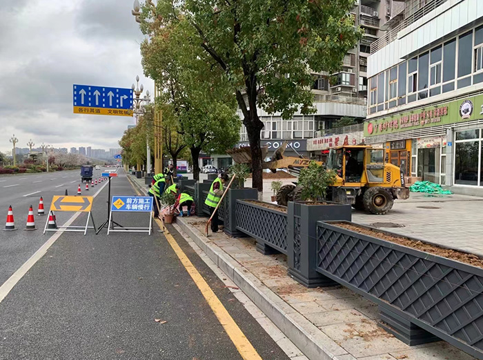 阿坝道路景观花箱定制批发