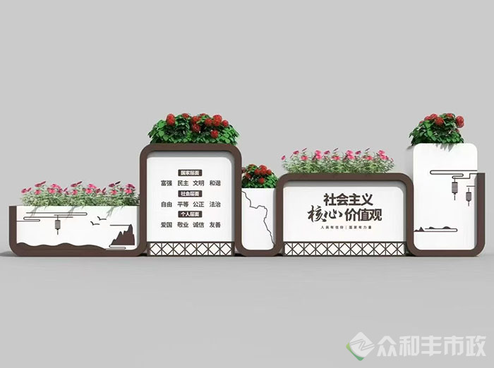 成都市政护栏隔离花箱