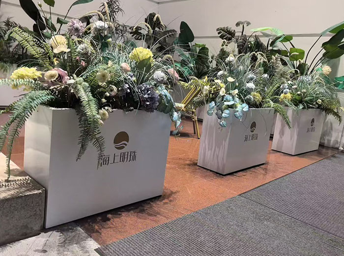 成都庭院铝合金花箱定制