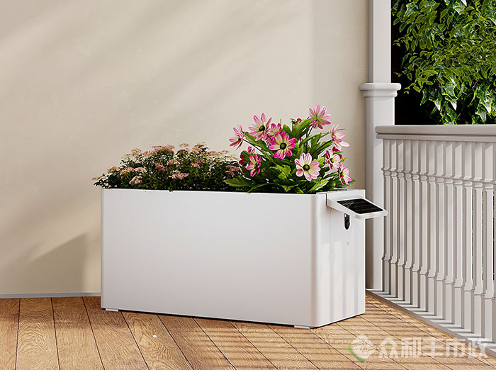 自贡太阳能自动浇水花箱